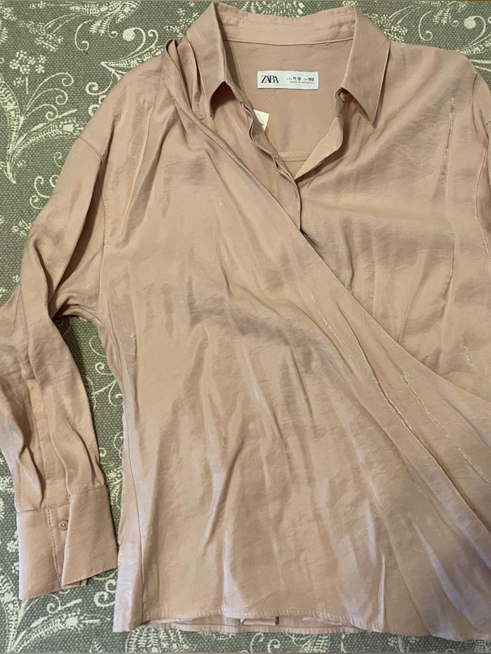Light Pink Button-Up Shirt - Zara  Brand new, never worn, without tags